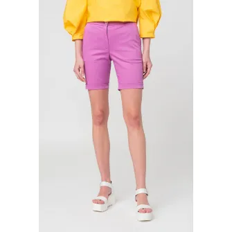 PEGAS, Pantaloni scurti casual cu buzunare oblice, Roz orhidee, XS
