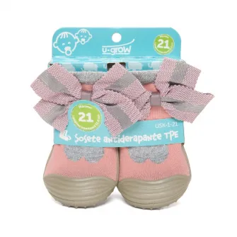 Sosete Antiderapante U-Grow TPR 21/12.6cm USK-1-21, Roz