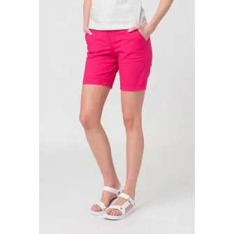PEGAS, Pantaloni scurti casual cu buzunare oblice, Fucsia, XL