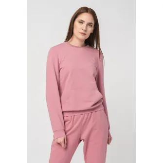 Pegas, Bluza sport uni cu buzunar kangaroo, Roz prafuit, L