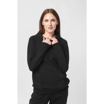PEGAS, Hanorac din amestec de bumbac cu buzunare, Negru, XL