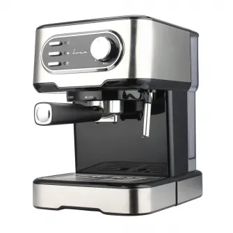 Espressor manual FRAM FEM-850BKSS, 850W, 15 bar, rezervor apa 1.5L, Argintiu