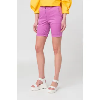 PEGAS, Pantaloni scurti casual cu buzunare oblice, Roz orhidee, M
