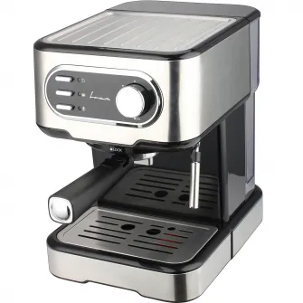 Espressor manual FRAM FEM-850BKSS, 850W, 15 bar, rezervor apa 1.5L, Argintiu