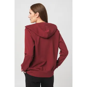 PEGAS, Hanorac din amestec de bumbac cu buzunare, Rosu Bordeaux, L