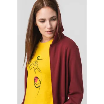 PEGAS, Hanorac din amestec de bumbac cu buzunare, Rosu Bordeaux, L