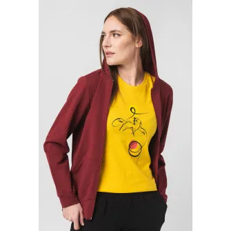 PEGAS, Hanorac din amestec de bumbac cu buzunare, Rosu Bordeaux, L