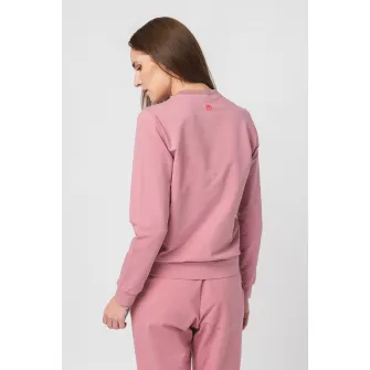 Pegas, Bluza sport uni cu buzunar kangaroo, Roz prafuit, L