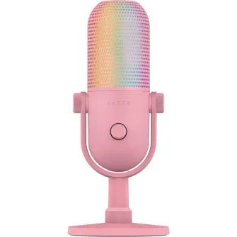 Microfon Razer Seiren V3 Chroma RGB USB, frecventa raspuns 20 Hz - 20000 Hz, sensibilitate 34 Db, Roz