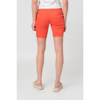 PEGAS, Pantaloni scurti casual cu buzunare oblice, Corai, XS