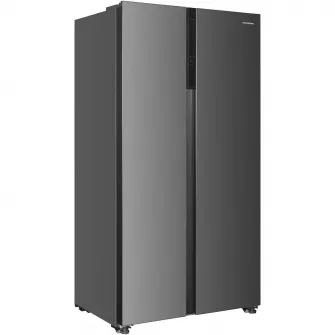 Side by side Heinner HSBS-HM532NFXE++, 532, Clasa E, Full No Frost, Display LED Touch, Alarma usa deschisa, H 177 cm, Inox