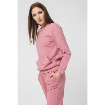 Pegas, Bluza sport uni cu buzunar kangaroo, Roz prafuit, L