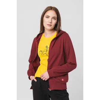PEGAS, Hanorac din amestec de bumbac cu buzunare, Rosu Bordeaux, M