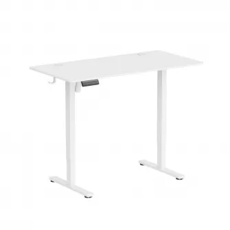 Birou Ascend cu reglare inaltime electric, alb, 1200x600x730~1180 mm, Capacitate de greutate: 40 kg, Interval de inaltime: 730~1180mm, Numar de motoare: 1, Viteza maxima: 15 mm/s, Panou de control Digital, 3 memorii