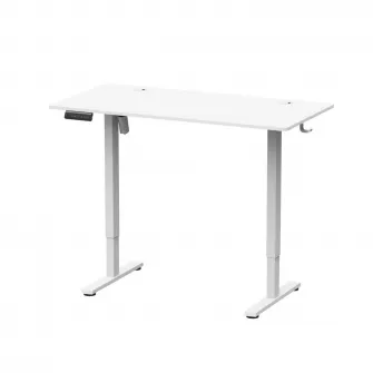 Birou Ascend cu reglare inaltime electric, alb, 1200x600x730~1180 mm, Capacitate de greutate: 40 kg, Interval de inaltime: 730~1180mm, Numar de motoare: 1, Viteza maxima: 15 mm/s, Panou de control Digital, 3 memorii