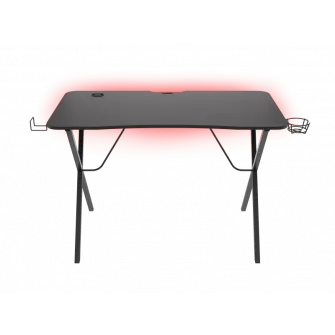 Birou gaming Genesis Holm 200, material MDF, greutate maxima suportata 55kg, 3 x porturi USB 3.0, iluminare RGB, management cabluri, ,negru