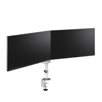 Brat dublu monitor Neomounts DS60-425WH2; pentru display-uri cu diagonale 17''-27'', sistem de prindere VESA 75x75~100x100, greutate maxima suportata 8 - per ecrankg, tilt +90°, -30°, swivel +90°, -90°, rotate +360°, distanta fata de perete 128-460mm; ina