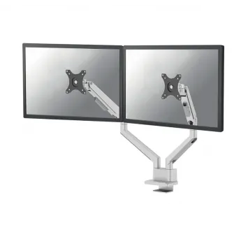 Brat dublu monitor Neomounts DS70-250SL2; pentru display-uri cu diagonale 17''-32'', sistem de prindere VESA 75x75~100x100, greutate maxima suportata 9 - per ecrankg, full motion, tilt +45°, swivel 90°, rotate 180°; gas spring; culoare argintiu. Garantie 