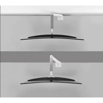 Brat monitor pentru ecrane curbate Neomounts DS70PLUS-450WH1; pentru display-uri cu diagonale 17''-49'', sistem de prindere VESA 75x75~100x100, greutate maxima suportata 18kg, full motion, tilt +45°, swivel 90°, rotate 180°, distanta fata de perete 108-56