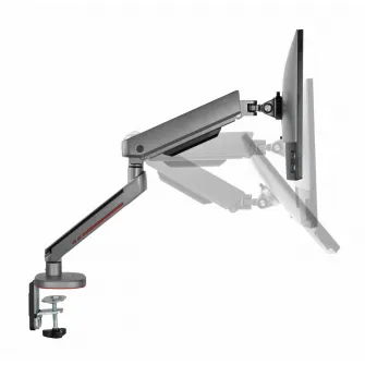 Brat pentru monitor, Material: Otel, Aluminiu, Plastic, Suprafata finisaj : acoperire cu Pulbere, Culoare: Alb Texturat Fin, Gri Spatial, Dimensiune compatibila ecran: 27''-45'', tehnologie arc, Greutate maxima (pe ecran): 5~14 kg, Greutate maxima pentru 