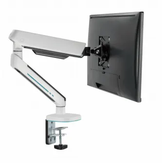 Brat pentru monitor, Material: Otel, Aluminiu, Plastic, Suprafata finisaj : acoperire cu Pulbere, tehnologie arc, Culoare: Alb Texturat Fin, Gri Spatial Dimensiune compatibila ecran: 27''-45'', Greutate maxima (pe ecran): 5~14 kg, Greutate maxima pentru e