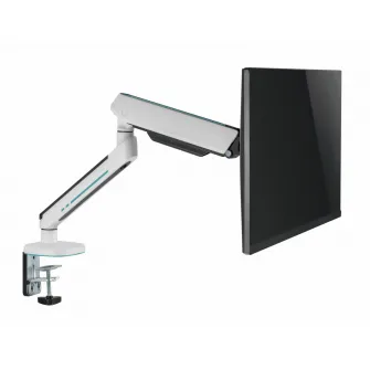 Brat pentru monitor, Material: Otel, Aluminiu, Plastic, Suprafata finisaj : acoperire cu Pulbere, tehnologie arc, Culoare: Alb Texturat Fin, Gri Spatial Dimensiune compatibila ecran: 27''-45'', Greutate maxima (pe ecran): 5~14 kg, Greutate maxima pentru e