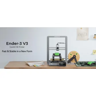 CREALITY ENDER-3 V3 3D PRINTER, Tehnologie: FDM, Volum printare: 220*220*250mm, Dimensiuni imprimanta: 358*374*498mm, 7.83kg, Viteza printare: ?600mm/s, Acuratete: ±0.2mm, Inaltime strat: 0.1-0.35mm, Diametru filament: 1.75mm, transfer fisiere: USB drive 