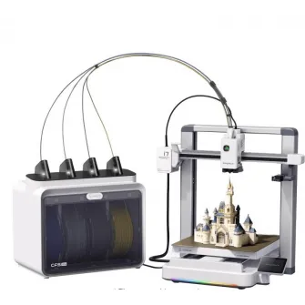 CREALITY SPARKX I7 COMBO FDM 3D PRINTER, Imprimanta 3D, Tehnologie FDM, Volum printare: 260 ? 260 ? 255 mm, Dimensiuni imprimanta: 470 ? 423 ? 456 mm, Viteza printare: ? 500 mm/s, Acuratete: 100±0.1 mm, Inaltime strat: 0.05-0.3 mm, Direct drive extrusion,