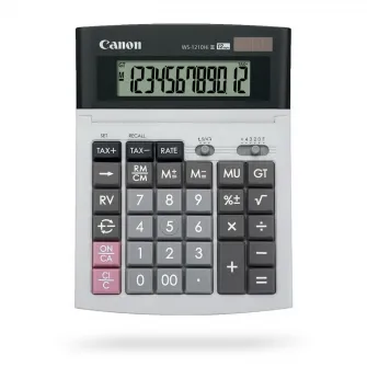 Calculator birou Canon WS-1210THB, 12 digiti, display LCD, alimentare solara si baterie, tastatura ''it touch''.
