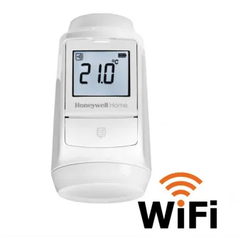 Cap termostatic de radiator cu afisaj digital, Honeywell HR93EE;  comunica wireless cu Evohome