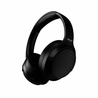 Casti Over-ear AKAI BTH-P200ANC, Wireless, noise-canceling, Negru