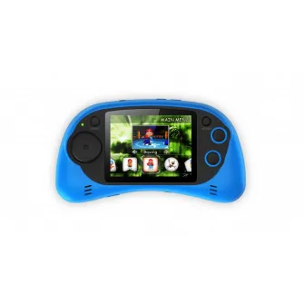 Consola jocuri portabila Serioux, ecran 2.7'', rezolutie 960x240 pixeli, 200 jocuri incluse, alimentare 3 baterii AAA sau prin miniUSB, culoare albastru