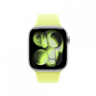 Curea pentru Apple Watch 42mm Neon Yellow Sport Band - S/M