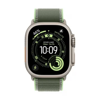 Curea pentru Apple Watch 49mm Green/Neon Trail Loop - S/M - Black Titanium Finish