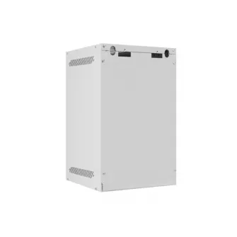 Dulap rack 10'' perete 9U / 280x310 (flat pack) cu usa din sticla, gri