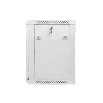 Dulap rack 19'' perete 12U / 600x450 (flat pack) cu usa din sticla, gri V2