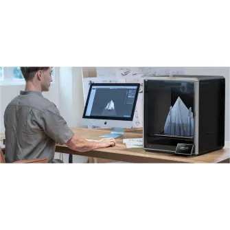 Imprimanta 3D Creality K1 MAX, Tehnologie FDM, viteza printare 600mm/s, Precizie 100 +/-0.1mm, Diametru filament: 1.75mm, tip filament compatibil: ABS/PLA/PETG/PET/TPU/PA/ABS/ASA/PC/PLA-CF/PA-CF/PET-CF, Transfer fisier: USB drive,WIFI temperatura duza:300