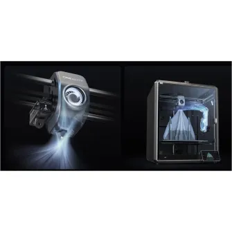 Imprimanta 3D Creality K1 MAX, Tehnologie FDM, viteza printare 600mm/s, Precizie 100 +/-0.1mm, Diametru filament: 1.75mm, tip filament compatibil: ABS/PLA/PETG/PET/TPU/PA/ABS/ASA/PC/PLA-CF/PA-CF/PET-CF, Transfer fisier: USB drive,WIFI temperatura duza:300