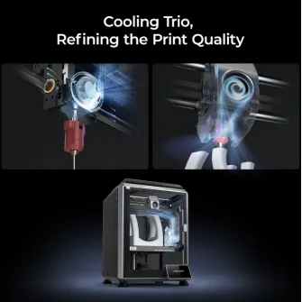 Imprimanta 3D Creality K1C, ( Printare carbon) Tehnologie FDM, viteza printare 600mm/s, Precizie 100 +/-0.1mm, Diametru filament: 1.75mm, tip filament compatibil: ABS, PLA, PETG, PET, TPU, PA, ABS, ASA, PC, PLA-CF, PA-CF, PET-CF, Transfer fisier: USB driv