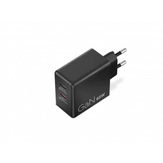 Incarcator Laptop Lenovo Dual USB-C 65W GaN, 65W, Negru, 1 an Garantie