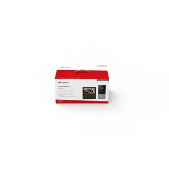 Kit videointercom IP Hikvision DS-KIS606-P, contine: DS-KV6113-PE1(C) ? 1, DS-KH6110-WE1 ? 1, DS-KABV6113-RS ? 1, PSU ? 2; caracteristici post exterior: 2MP HD camera, IR:3m, Main stream: 1920 ? 1080p, WDR: 120dB, microfon inclus, difuzor inclus, 1 buton,