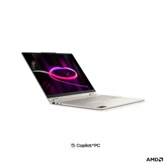 Laptop Consumer Lenovo Yoga 7 2-in-1 16AGP11 Copilot+ PC, cu procesor Ryzen AI 7 445, 16'' OLED, 24 GB LPDDR5x-SDRAM, 1 TB, AMD Radeon 840M, Fara OS, 3 ani Garantie