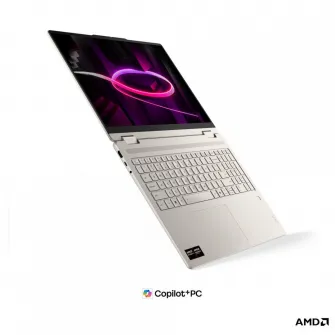 Laptop Consumer Lenovo Yoga 7 2-in-1 16AGP11 Copilot+ PC, cu procesor Ryzen AI 7 445, 16'' OLED, 24 GB LPDDR5x-SDRAM, 1 TB, AMD Radeon 840M, Fara OS, 3 ani Garantie