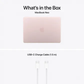 MacBook Neo 13'' Retina/Apple A18 Pro (CPU 6-core, GPU 5-core, NeuralEngine16-core)/8GB/512GB - Touch ID - Blush - INT KB (No Adapter) - 2026