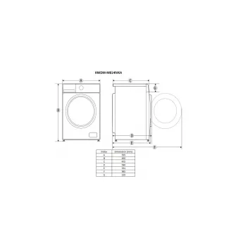 Masina de spalat rufe cu uscator HEINNER HWDM-M814IVKA, 8/6 Kg, 1400 RPM, Clasa: A, Alb