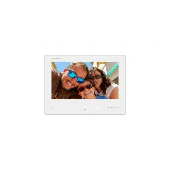 Monitor videointerfon color Hikvision DS-KH7300EY-WTE2/White, 7-inch, rezolutie: 1024 ? 600, Colorful TFT, 3 butoane, alarm 1, Wi-Fi 2.4 GHz, IEEE802.11b, IEEE802.11g, IEEE802.11n alimentare: IEEE802.3af, Standard PoE, dimensiuni: 190.2 mm ? 138.2 mm ? 20