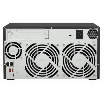 NAS QNAP 873A 8-Bay, CPU AMD Ryzen V1000 series V1500B 4C/8T 2.2GHz, RAM 8GB (1x 8GB) DDR4 (2 x SODIMM slots, max. 64GB, suport optional ECC RAM), 8x 2.5/3.5 SATA 6Gbps, 2x M.2 2280 NVMe PCIe Gen3 x1 HDD (neincluse), LAN: 2 x 2.5GbE (optional port 10GbE p
