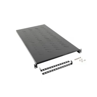 Polita fixa 19'' 1200 mm negru (1U / 483x910 mm, max. 25 kg, prindere in 4 puncte)