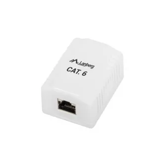 SURFACE-MOUNT BOX CAT.6 FTP SHIELDED 1X RJ45 WHITE LANBERG