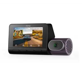 Set PREMIUM 2 camere 70mai Dash Cam 4K T800 cu 3 obiective (fata 4K, interior 1080P) + spate RC41 4K, GPS, HDR, ADAS, 256G